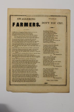 Item #10096 SWAGGERING FARMERS [and] SUSANNAH DON'T YOU CRY. Americana