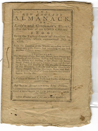 Item #15666 THE NEW-ENGLAND ALMANACK, OR LADY'S AND GENTLEMAN'S DIARY, FOR THE YEAR OF OUR LORD...