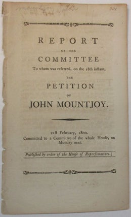 Item #18161 REPORT OF THE COMMITTEE TO WHOM WAS REFERRED, ON THE 18TH INSTANT, THE PETITION OF...