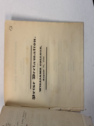 WILLIAMS COLLEGE EPHEMERA, consisting of ADDRESS OF THE TRUSTEES OF WILLIAMS COLLEGE.