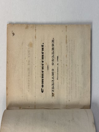 WILLIAMS COLLEGE EPHEMERA, consisting of ADDRESS OF THE TRUSTEES OF WILLIAMS COLLEGE.