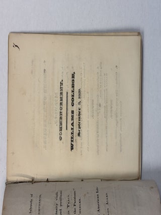 WILLIAMS COLLEGE EPHEMERA, consisting of ADDRESS OF THE TRUSTEES OF WILLIAMS COLLEGE.