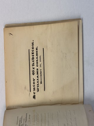 WILLIAMS COLLEGE EPHEMERA, consisting of ADDRESS OF THE TRUSTEES OF WILLIAMS COLLEGE.