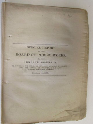 Item #20578 SPECIAL REPORT OF THE BOARD OF PUBLIC WORKS, TO THE GENERAL ASSEMBLY, TRANSMITTING...