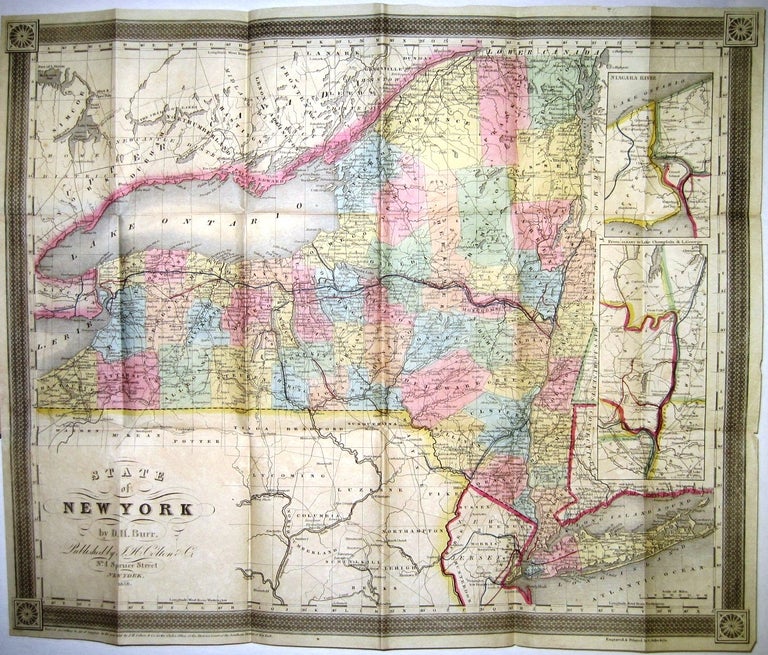 Item #21432 BURR'S MAP OF THE STATE OF NEW YORK. David H. Burr.