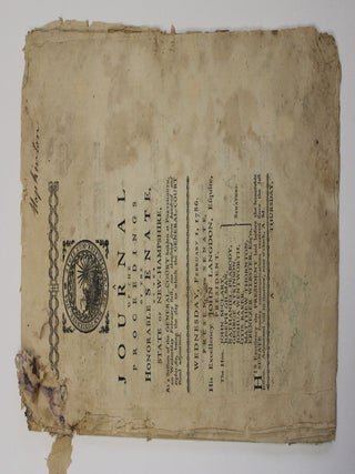 Item #21669 A JOURNAL OF THE PROCEEDINGS OF THE HONORABLE SENATE, OF THE STATE OF NEW-HAMPSHIRE,...