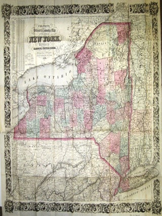 COLTON'S RAILROAD & TOWNSHIP MAP OF THE STATE OF NEW YORK, WITH PARTS OF THE ADJOINING STATES & CANADA.