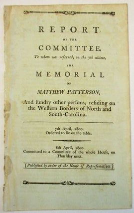 Item #23522 REPORT OF THE COMMITTEE, TO WHOM WAS REFERRED, ON THE 7TH ULTIMO, THE MEMORIAL OF...