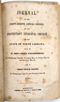JOURNALS OF THE ANNUAL CONVENTIONS OF THE DIOCESE OF NORTH CAROLINA, 1860-1870. PROTESTANT EPISCOPAL CHURCH.