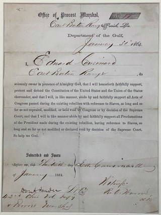 Item #25188 THREE LOYALTY OATHS SIGNED BY FORMER CONFEDERATES. [1] WHEREAS, ANDREW JOHNSON,...