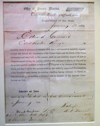 Item #25188 THREE LOYALTY OATHS SIGNED BY FORMER CONFEDERATES. [1] WHEREAS, ANDREW JOHNSON,...