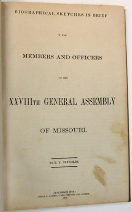 Item #25351 BIOGRAPHICAL SKETCHES IN BRIEF OF THE MEMBERS AND OFFICERS OF THE XXVIIITH GENERAL...