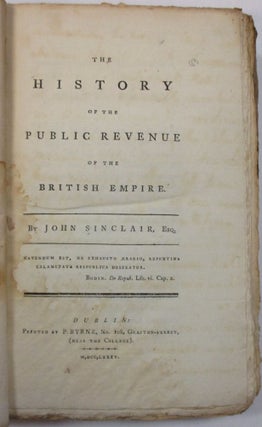 THE HISTORY OF THE PUBLIC REVENUE OF THE BRITISH EMPIRE.