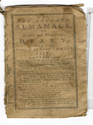 Item #26392 THE NEW-ENGLAND ALMANACK, OR LADY'S AND GENTLEMAN'S DIARY, FOR THE YEAR OF OUR LORD...