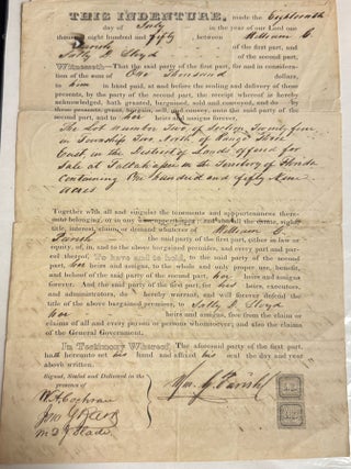 Item #27228 THIS INDENTURE, MADE THE EIGHTEENTH DAY OF JULY IN THE YEAR OF OUR LORD ONE THOUSAND...