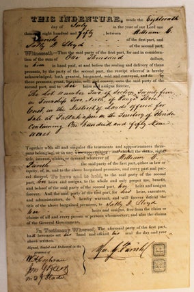 Item #27228 THIS INDENTURE, MADE THE EIGHTEENTH DAY OF JULY IN THE YEAR OF OUR LORD ONE THOUSAND...