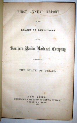 Item #27665 SOUTHERN PACIFIC RAILROAD COMPANY. ORGANIZATION. ARTICLES OF ASSOCIATION AND...