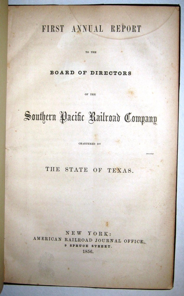 Item #27665 SOUTHERN PACIFIC RAILROAD COMPANY. ORGANIZATION. ARTICLES OF ASSOCIATION AND CONSOLIDATION, AND ACTS OF CONGRESS AND OF THE LEGISLATURE OF THE STATE OF CALIFORNIA RELATIVE THERETO. Southern Pacific Railroad Company.