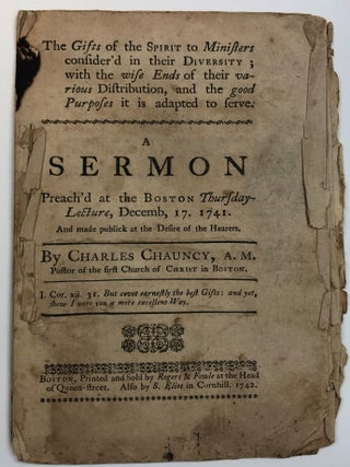 Item #27914 THE GIFTS OF THE SPIRIT TO MINISTERS CONSIDER'D IN THEIR DIVERSITY; WITH THE WISE...