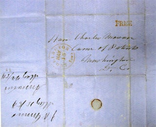 AUTOGRAPH LETTER SIGNED, BY FUTURE IOWA GOVERNOR GRIMES, ON THE KANSAS-NEBRASKA CRISIS, TO COMMISSIONER OF PATENTS CHARLES MASON, MAY 15, 1854.