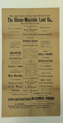 Item #28128 BURCH'S ORCHESTRA CONCERT, AT COLUMBIA HALL, ODELL, ILL., THURSDAY EVENING, MAY...