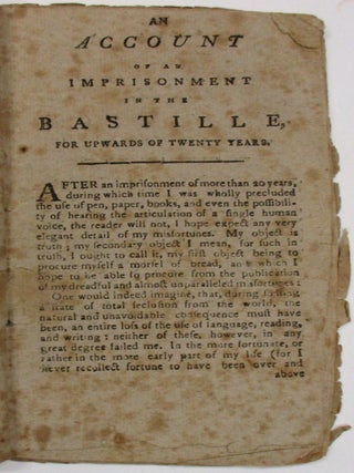 A TRUE AND MINUTE ACCOUNT OF THE DESTRUCTION OF THE BASTILLE.