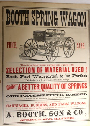 Item #28426 BOOTH SPRING WAGON. PRICE, $135. THERE IS NO FACTORY WHERE A GREATER CARE IS GIVEN TO...