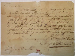 Item #29683 AUTOGRAPH LETTER SIGNED AND UNDATED TO MR. JAMES TREMBLE, PHILADELPHIA: DEAR SIR| IF...