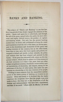 REMARKS ON BANKS AND BANKING; AND THE SKELETON OF A PROJECT FOR A NATIONAL BANK. BY A CITIZEN OF BOSTON.