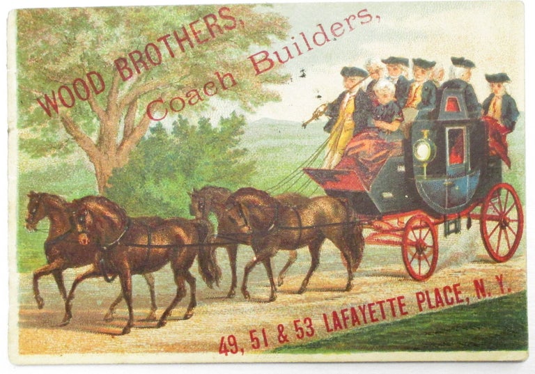 Item #30882 WOOD BROTHERS, COACH BUILDERS. 49, 51 & 53 LAFAYETTE PLACE, N.Y. Wood Brothers.