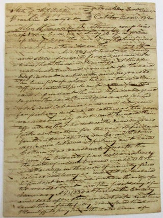Item #31197 ALLEN W. ONEAL V. JOHN CADE, FRANKLIN CIRCUIT COURT, MISSISSIPPI, OCTOBER TERM, 1832:...