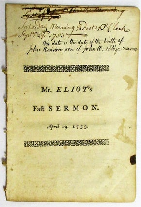 Item #31533 AN EVIL AND ADULTEROUS GENERATION. A SERMON PREACHED ON THE PUBLICK FAST, APRIL 19,...