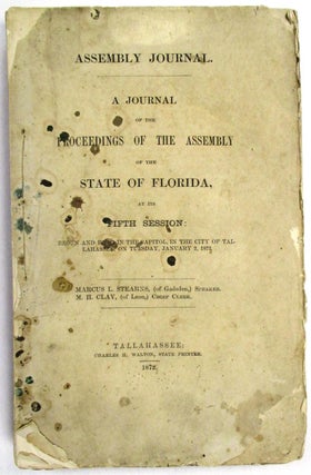 Item #31647 ASSEMBLY JOURNAL. A JOURNAL OF THE PROCEEDINGS OF THE ASSEMBLY OF THE STATE OF...