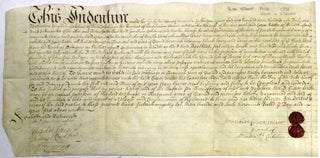 Item #32050 [WARRANTY DEED ON PARCHMENT, DATED 22 NOVEMBER 1731, TRANSFERRING REAL ESTATE ON THE...