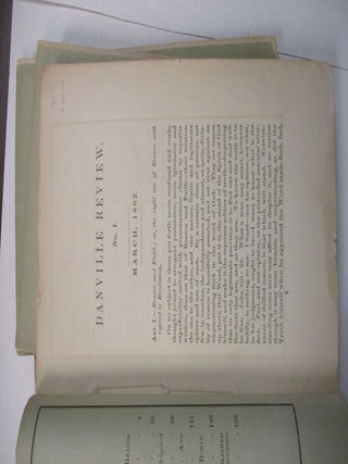 THE DANVILLE REVIEW. CONDUCTED BY AN ASSOCIATION OF MINISTERS. MARCH, JUNE, SEPTEMBER, AND DECEMBER, 1862, NOS. 1-4.