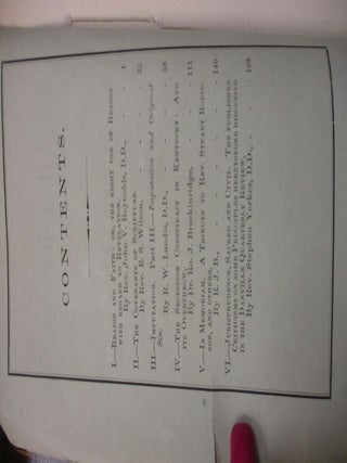 THE DANVILLE REVIEW. CONDUCTED BY AN ASSOCIATION OF MINISTERS. MARCH, JUNE, SEPTEMBER, AND DECEMBER, 1862, NOS. 1-4.