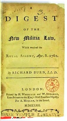 A DIGEST OF THE NEW MILITIA LAW, WHICH RECEIVED THE ROYAL ASSENT, APR. 8. 1762.