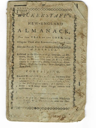 Item #32652 BICKERSTAFF'S NEW-ENGLAND ALMANACK, FOR THE YEAR OF OUR LORD, 1779. Benjamin West