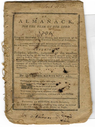 Item #32655 AN ALMANACK, FOR THE YEAR OF OUR LORD, 1795. Benjamin? West