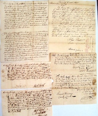 COLLECTION OF FIFTY MANUSCRIPT LEGAL DOCUMENTS FROM THE COURT OF COMMON PLEAS, SUPREME COURT AND COURT OF SPECIAL SESSIONS, OF QUEENS COUNTY, LONG ISLAND, NEW YORK, DATED 1798 TO 1843.