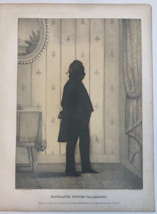 Item #32965 SILHOUETTE LITHOGRAPH OF NATHANIEL POTTER TALMADGE, PROMINENT NEW YORK POLITICIAN,...