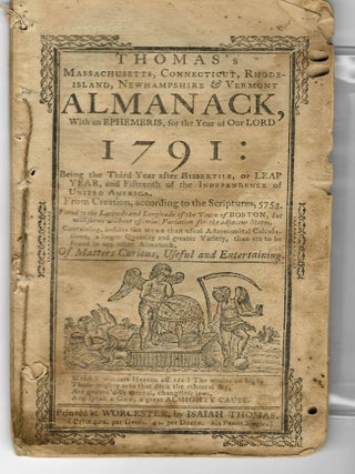Item #33545 THOMAS'S MASSACHUSETTS, CONNECTICUT, RHODE-ISLAND, NEWHAMPSHIRE & VERMONT ALMANACK,...
