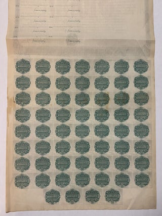 RAILROAD MORTGAGE BOND: NO. 7585| NEW ORLEANS, BATON ROUGE & VICKSBURG RAILROAD COMPANY. FIRST MORTGAGE SEVEN PER CENT. LAND GRANT AND SINKING FUND GOLD BOND. | $1,000 or L200.| PRINCIPAL PAYABLE SEPTEMBER 1ST, 1902. INTEREST PAYABLE MARCH 1ST AND SEPT. 1ST, IN NEW YORK OR LONDON AS HOLDER MAY ELECT. TRUSTEES CERTIFICATE. THE UNION TRUST COMPANY HEREBY CERTIFIES THAT THIS IS ONE OF A SERIES OF TWELVE THOUSAND BONDS REFERRED TO IN THE WITHIN MENTIONED ACT OF MORTGAGE. UNION TRUST COMPANY OF NEW YORK, BY... PRESIDENT.