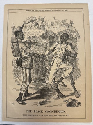 Item #34136 THE BLACK CONSCRIPTION. "WHEN BLACK MEETS BLACK THEN COMES THE END (?) OF WAR"....