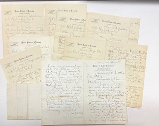 Item #34463 TWENTY AUTOGRAPH LETTERS SIGNED, MARCH 31, 1876 TO NOVEMBER 20, 1891, BY THE FAMED...