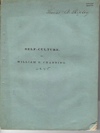 Item #34760 SELF-CULTURE. AN ADDRESS INTRODUCTORY TO THE FRANKLIN LECTURES, DELIVERED IN BOSTON,...