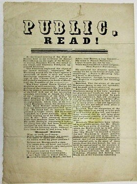 Item #35044 PUBLIC, READ! | AT THE SECOND MEETING OF THE CLUB OF BRAVES, HELD AT THE RESIDENCE OF...