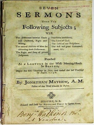 Item #35047 SEVEN SERMONS UPON THE FOLLOWING SUBJECTS; VIZ. THE DIFFERENCE BETWIXT TRUTH AND...
