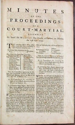 COPIES OF ALL THE MINUTES AND PROCEEDINGS TAKEN AT AND UPON THE SEVERAL TRYALS OF CAPTAIN GEORGE BURRISH, CAPTAIN EDMUND WILLIAMS, CAPTAIN JOHN AMBROSE, LIEUTENANT HENRY PAGE, LIEUTENANT CHARLES DAVIDS, LIEUTENANT WILLIAM GRIFFITHS; AND LIEUTENANT CORNELIUS SMELT, RESPECTIVELY: BEFORE THE COURT MARTIAL LATELY HELD AT CHATHAM: AND ALL THE PROCEEDINGS RELATING THEREUNTO.