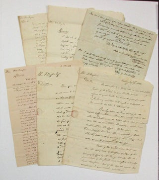 Item #35602 LOT OF SIX LETTERS FROM ABRAHAM HOLMES TO WILLIAM BAYLIES AND FRANCIS BAYLIES,...